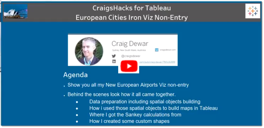 CraigsHacks for Tableau Iron Viz Europe NonEntry Link